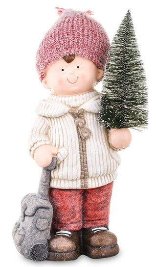 Świąteczna Figurka Chłopca z Torbą i Choinką Led Art-Pol