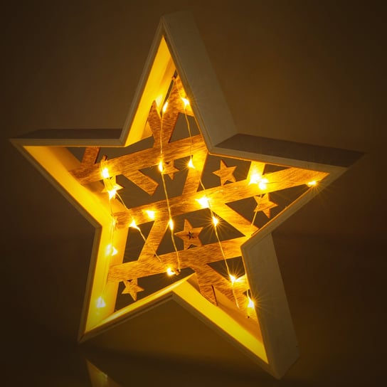 Świąteczna Gwiazdka ze sklejki, świecąca
20 LED FAST