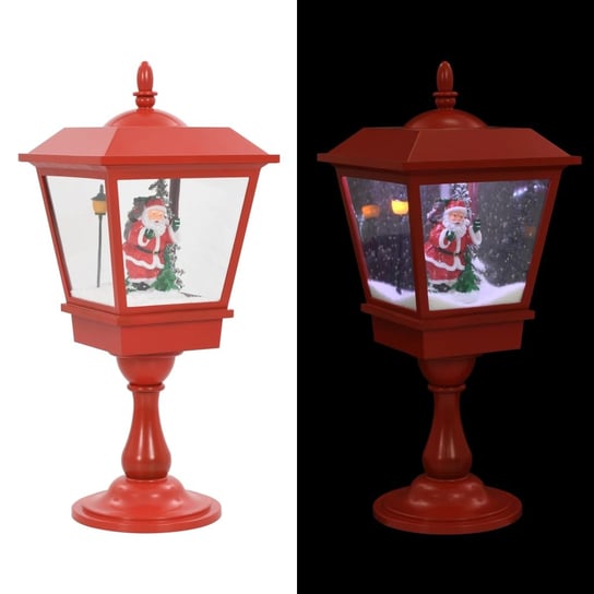 Świąteczna latarenka stojąca z Mikołajem, 64 cm, LED vidaXL