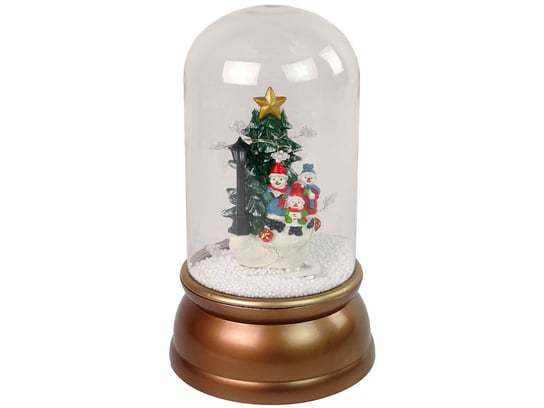 Świąteczna Ozdoba Szklana Dekoracja Śnieg Bałwanki Choinka Złota Lean Toys