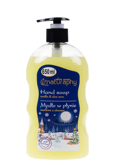 Świąteczne mydło do rąk w płynie waniliowym z aloesem 650 ml Blux Cosmetics