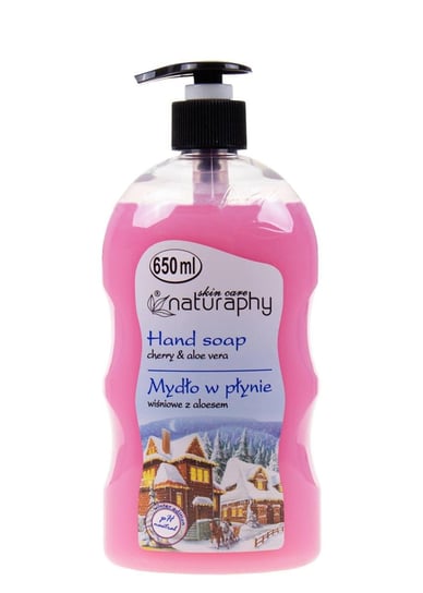 Świąteczne mydło do rąk w płynie wiśniowe z aloesem 650 ml Blux Cosmetics