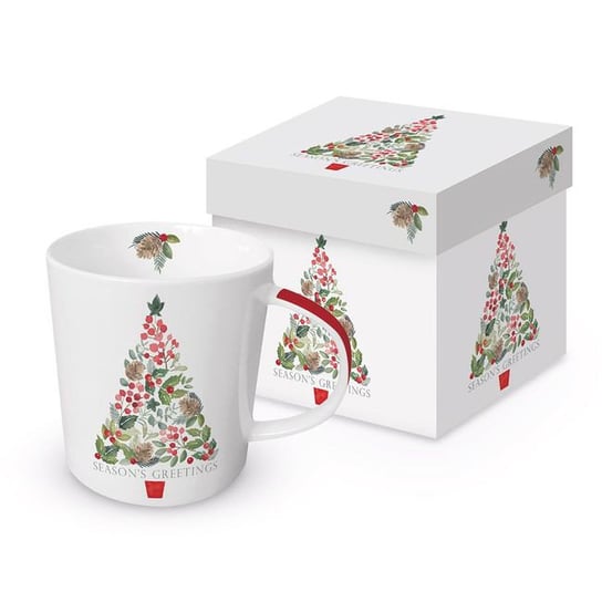"Świąteczne Pozdrowienia" Kubek świąteczny Porcelanowy w Ozdobnym Pudełku 350 ml PPD