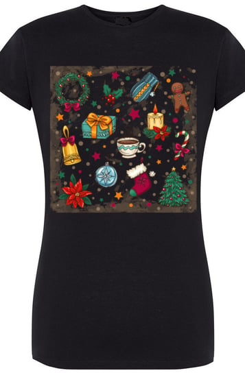 Świąteczny Damski T-shirt Boże Narodzenie R.S Inna marka