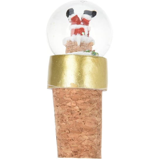 Świąteczny korek do butelki z ozdobną kulą śnieżną Home Styling Collection