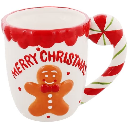 Świąteczny Kubek Ceramiczny Bożonarodzeniowy Piernik Na Prezent Kubeczek Z Motywem Piernika Laska Cukrowa Inna marka