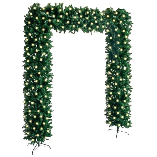Świąteczny łuk z girlandą - 215x240 cm, zielony Inna marka
