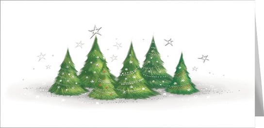 Świąteczny pejzaż zimowy kartka bożonarodzeniowa z tekstem LZ-T 60 Czachorowski