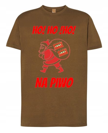 Świąteczny Zabawny T-Shirt Ho Ho Ho na PIWO L Inna marka