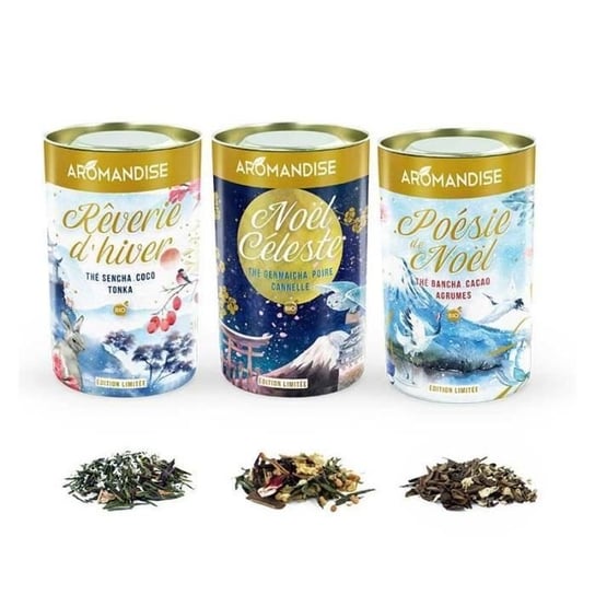 Świąteczny zestaw japońskich trio herbacianych - 60-80 g Inna marka