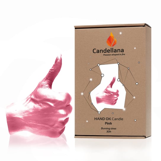 Świeca Candellana Hand OK Universal, Pink Candellana