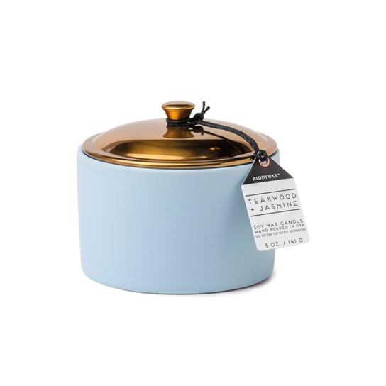 Świeca Ceramiczna 'Hygge' Niebieska - Teak + Jaśmin 141G | Paddywax Inna marka