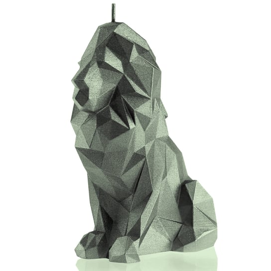 Świeca dekoracyjna 3D lew Lion Low-Poly Dark Green Candellana