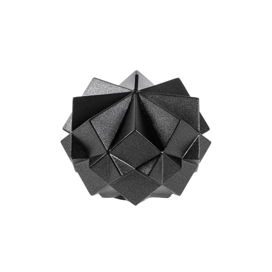 Świeca dekoracyjna nowoczesna geometryczna Spikes Black Metallic Candellana