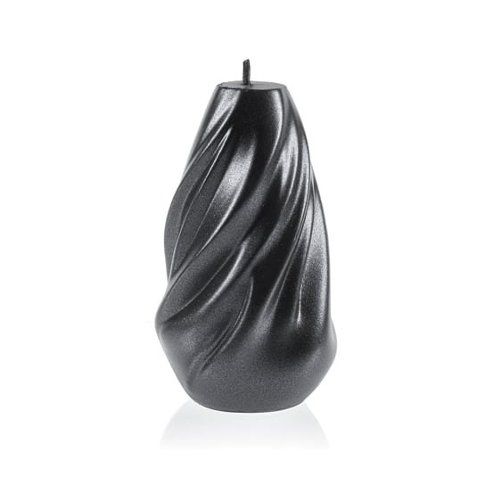 Świeca dekoracyjna nowoczesna kręcona świderek Soft Twist Black Metallic Medium Candellana