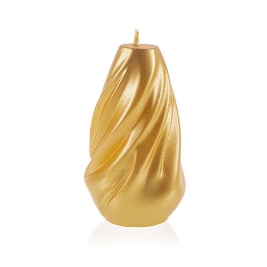 Świeca dekoracyjna nowoczesna kręcona świderek Soft Twist Classic Gold Medium Candellana