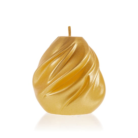 Świeca dekoracyjna nowoczesna kręcona świderek Soft Twist Classic Gold Small Candellana