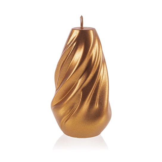 Świeca dekoracyjna nowoczesna kręcona świderek Soft Twist Gold Medium Candellana