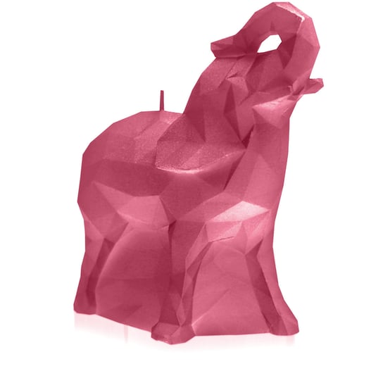 Świeca dekoracyjna słoń Elephant Low-Poly Pink Small Candellana