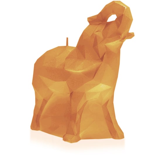 Świeca dekoracyjna słoń Elephant Low-Poly Yellow Small Candellana