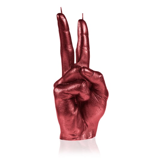 Świeca Hand PEACE Red Metallic Inny producent