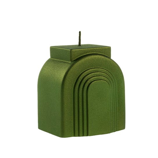 Świeca nowoczesna dekoracyjna 3D Archadia Dark Green Candellana