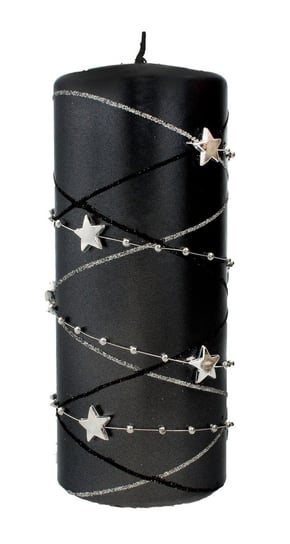 Świeca ozdobna ARTMAN Boże Narodzenie Girlanda, czarna, 18x7 cm Artman