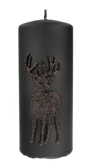 Świeca ozdobna ARTMAN Boże Narodzenie Jeleń, czarna, 18x7 cm Artman