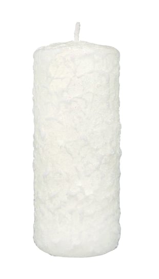 Świeca ozdobna ARTMAN Boże Narodzenie Śnieżka, biała, 14x7 cm Artman