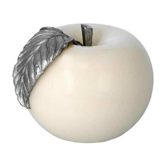Świeca ozdobna ARTMAN Jabłko, biała, 10 cm Artman