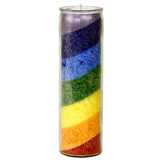 Świeca Rainbow Stearin Candle bezzapachowa w szkle Inna marka