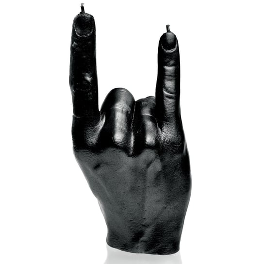 Świeca Ręka "Rock", Candellana, czarna, wys. 19,2 cm Candellana