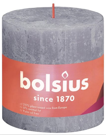 Świeca rustykalna BOLSIUS Shine 30H 10CM MATOWA LAWENDA Bolsius