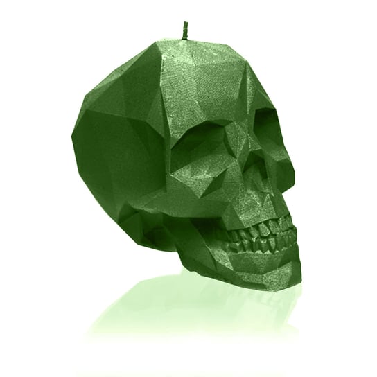Świeca Skull Low-Poly Dark Green Small Inny producent