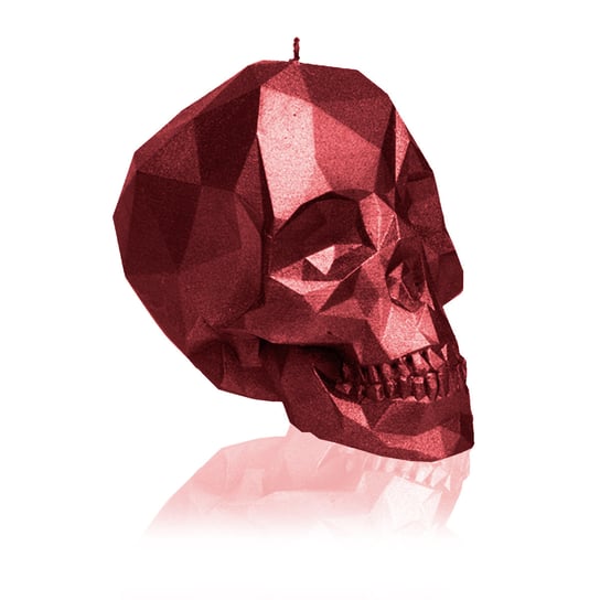 Świeca Skull Low-Poly Red Metallic Big Inny producent
