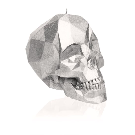 Świeca Skull Low-Poly Silver Big Inny producent