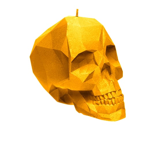 Świeca Skull Low-Poly Yellow Big Inny producent