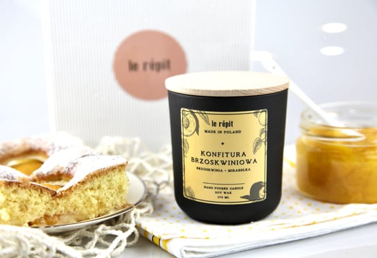 Świeca Sojowa Le Répit Hand Made O Zapachu Konfitura Brzoskwiniowa 270 Ml. le répit