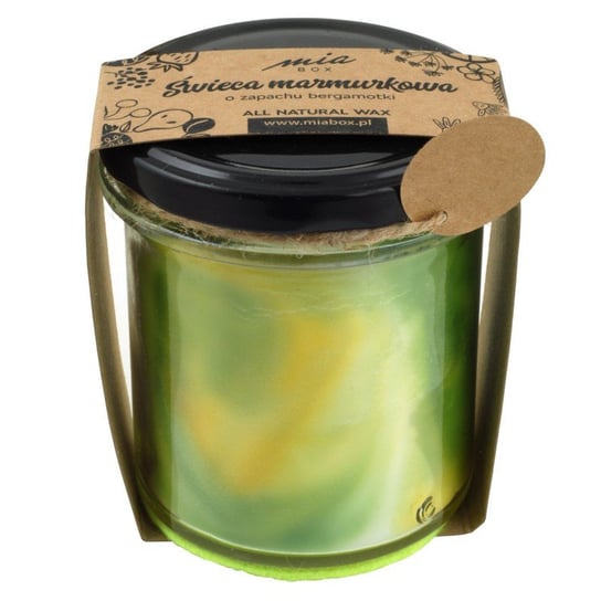 Świeca sojowa marmurkowa o zapachu Bergamotki, MIA BOX, 240g E-commerce