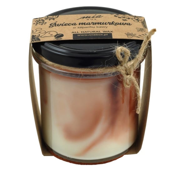 Świeca sojowa marmurkowa o zapachu Kawy, MIA BOX, 240g E-commerce