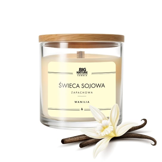 Świeca sojowa o zapachu WANILIA 150g - BIG NATURE CANDLE Big Nature