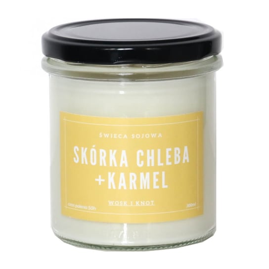 Świeca sojowa SKÓRKA CHLEBA + KARMEL - aromatyczna ręcznie robiona naturalna świeca zapachowa w słoiczku 300ml Cup&You