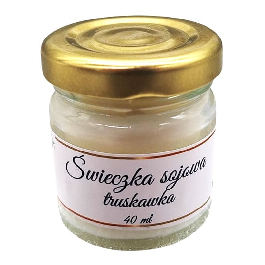 Świeca Sojowa Truskawkowa 40 ml w Słoiczku – Ręcznie Robiona, Naturalna Inna marka