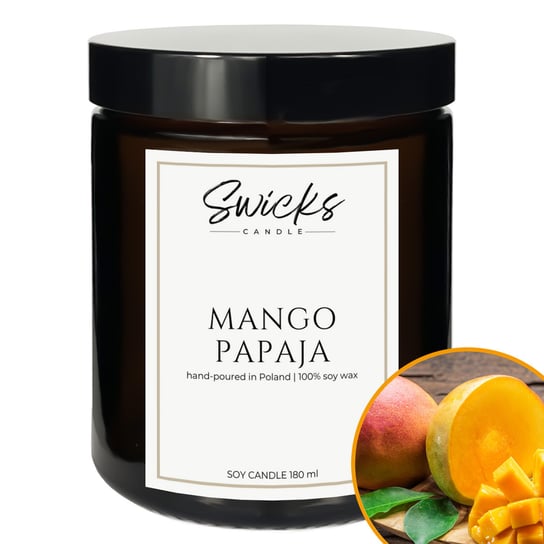 Świeca sojowa zapachowa MANGO PAPAJA 180 ml Swicks