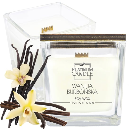 Świeca sojowa zapachowa WANILIA BURBOŃSKA 90g Platinum Candle