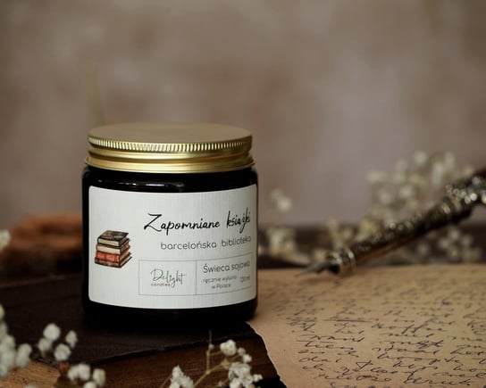 Świeca sojowa - Zapomniane książki - 120ml / 25h DeLight Candles