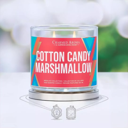 Świeca z biżuterią Naszyjnik Charmed Aroma - Cotton Candy Marshmallow Inna marka