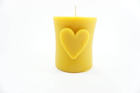 Świeca z wosku pszczelego z sercem 3 szt. Natural Wax Candle
