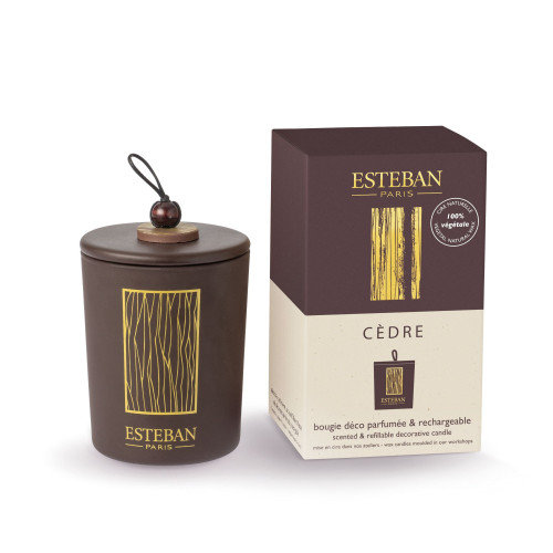 Świeca zapachowa (180 g) Cedre + ceramiczna przykrywka Esteban Esteban