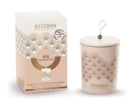 Świeca Zapachowa (180 G) Iris Cachemire + Ceramiczna Przykrywka Esteban Esteban
